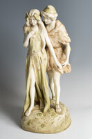 Royal Dux porcelán figura - Szerelmes pár  (25-0014)