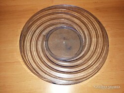 Blue glass serving tray, table center - 29 cm (43/d)