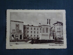 Képeslap,Pécs,egyetem,országzászló látkép,részlet,Weinstock Bp. kiadás, 1940-