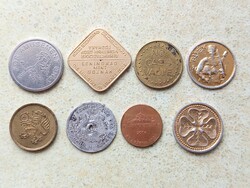 10 db Vegyes Zseton Token Biléta Pénzverő Látogatói Érem Bárca