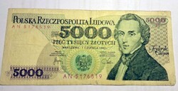 Polish 5000 Zloty banknote