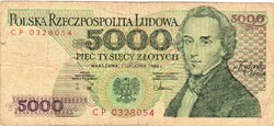 Lengyelország 5000 zloty 1988 FA