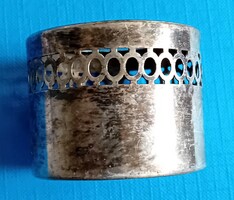 Ezüstözött art-deco alpakka pohártartó , ARGENTOR Josef Hoffmann  Hans Ofner stilus