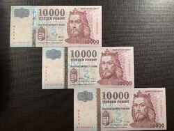 ***  UNC 50 alatti sorszámú 10000 ft MINTA bankjegyek OLCSÓN!!  ***