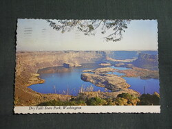 Postcard, America, USA, Washington, Dry Falls State Park view, detail, 1977-