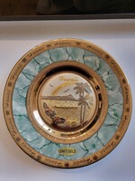 Chokin dísztanyér, 24 KT Gold