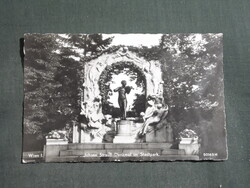 Képeslap,Ausztria,Wien,Bécs,Johann Strauß emlékmű látkép,részlet, 1950-