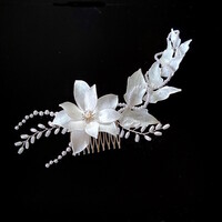 Ékszerek-hajdíszek, hajcsatok: Esküvői, menyasszonyi, alkalmi hajdísz dip art technikával S-H-FÉ30-1