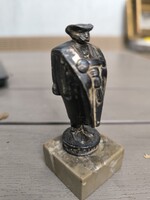 Gyönyörű  bronz öntvény kisplasztika Hortobágyi csikós Juhász