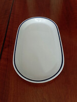 Alföldi porcelán kék csíkos ovális tál kínáló tálka