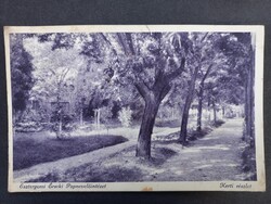 Régi képeslap Esztergomi Érseki Papnevelőintézet kertrészlet 1950