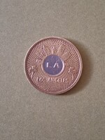 Régi Los Angeles-i tömegközlekedési zseton / érme / tantusz