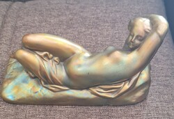 Zsolnay eozin akt nő figura
