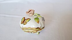 Herendi Viktória mintás négyzetes Bonbonier/Ékszertartó (No.: 25.257.)