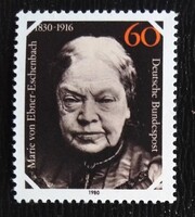 N1057 / Németország 1980 Marie von Ebner Eschenbach, író bélyeg postatiszta