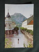 Postcard, Romania, Deva, Déva, castle, cityscape, detail, 1960-