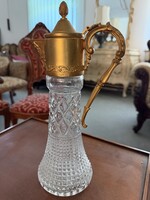 Boros kancsó kristály és réz