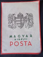 Magyar Királyi Posta táviratlap a Horthy-korszak idejéből, „Magyar lakodalom”, Biczó András 1930 kb