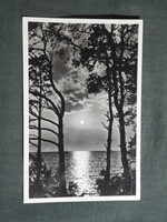 Képeslap,Szerbia,Palicsfürdő,Palics tó,naplemente ,Monostery,TATA csemege üzlet kiadás,1940-