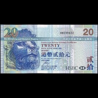 Hong Kong 20 Dollars 2006 P-207c The Hongkong and Shanghai Banking Corporation UNC