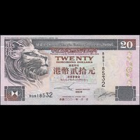 Hong Kong 20 Dollars 2001 P-201d The Hongkong and Shanghai Banking Corporation UNC