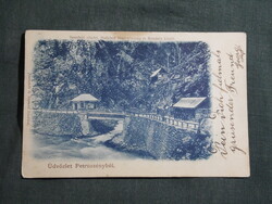 Képeslap,Petrozsény,Szurduki részlet,határhíd állomás Magyarország és Románia között,1900-