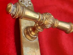 Antik, szecessziós réz ablak kilincsek egykori palota lakásból (4 db)