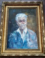 Kortárs Impresszionizmus: Kék Öltönyös Férfi Portréja