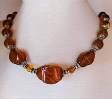 Luxus nyaklánc és fülbevalók 100% balti borostyán .Fülbevalók sterling ezüst. Boldog karácsonyt !