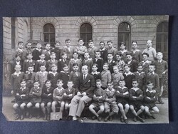 Régi fotó háború előtti magyar iskolai csoportkép- fiúosztály 1. c.