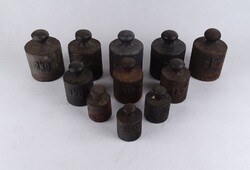 1S761 Régi piaci súlykészlet 11 darab 14.5kg