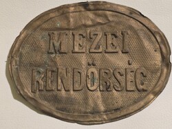Nagyon ritka Mezei Rendőrség eredeti réz tábla