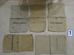 Régi német pénzes zsak 5db