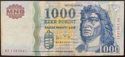 1000 Forint 2006 P-195b VF zöld fémszál DF