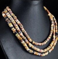 Termeszetes Ausztrál 3 Soros Opál Asvany Nyaklánc