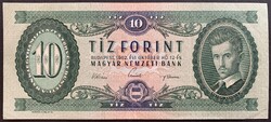 10 Forint 1962 p-168c vf reverse reverse print banknote