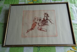 Almásy Aladár műremeke színezett rézkarc