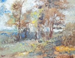 Herman Lipót: Erdőbelső (olaj-vászon) az életmű kiemelkedő darabja