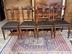 Dining chairs 4-piece mahogany Edwardian style