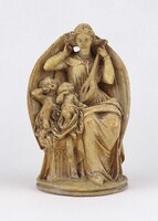 1F471 Antik faragott belga Schanewerk tajték szobor 1847