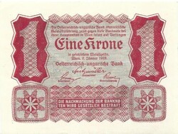 1 korona krone 1922 Ausztria Magyarország aUNC