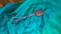 Sütemény fogó csipesz,/ezüstözött/