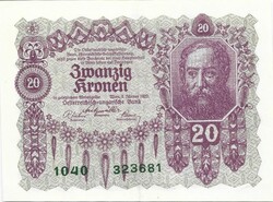 20 korona kronen 1922 Ausztria Magyarország 4.