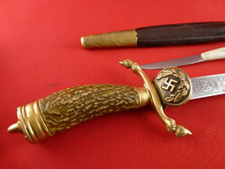 Náci Német vadász dísztőr.Felirat ami rajta van "Gott Mit Uns"