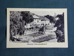 Postcard, Sátoraljaújhely, Liberty Square, Monument, Park View, Detail, 1950-