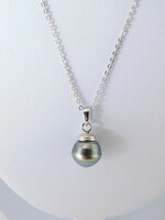 Tahiti Gyöngy Ezüst Medál És Állítható Ezüst Nyaklánc