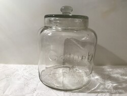 ÜVEG - ALKUKÉPES - 2,5 l - OLASZ - RÉGI - DOMBORÚ MINTA - 20 x 15 cm - HIBÁTLAN