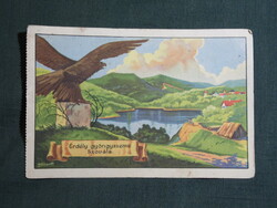 Képeslap,irredenta,Románia,Sovata,Szováta fürdő,Gebhardt grafika,Székely egyetem kiadás,1940-