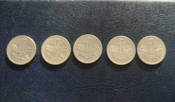 1983 1 Forintos LOT 5 érme egyben !!! (7.)