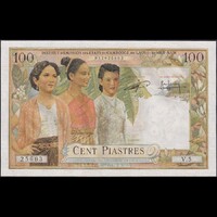 Francia Indokína 100 Piastres 1954 P-97 (Cambodia) UNC